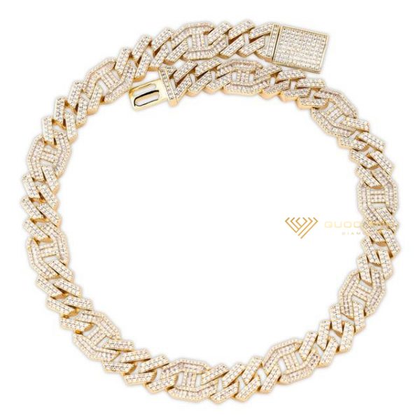 Dây chuyền kim cương nam mix Gucci Cuban Link type 2 3