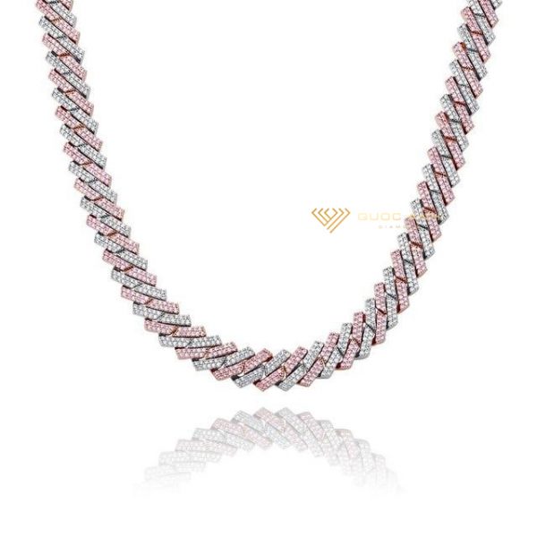 Dây chuyền kim cương nam Cuban Link Iced Prong rộng 1.4cm 6