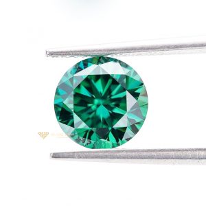 Kim cương nhân tạo mỹ moissanite xanh lá 10ly5 độ sạch FL 1