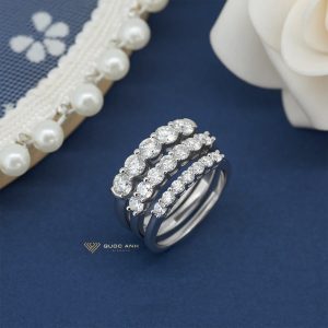 Nhẫn kim cương nữ Tiffany half band 2ly3-3ly-4ly 4