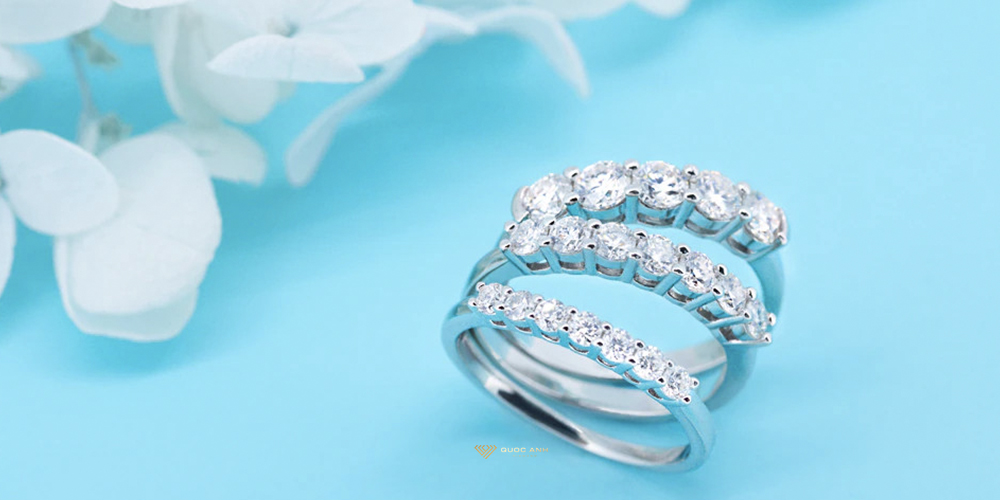 Nhẫn kim cương nữ Tiffany half band 2ly3-3ly-4ly 7