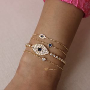 Lắc tay nữ Evil Eye kim cương