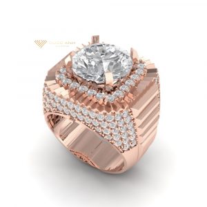 Nhẫn kim cương nam Rolex chủ 12ly MR0021QA