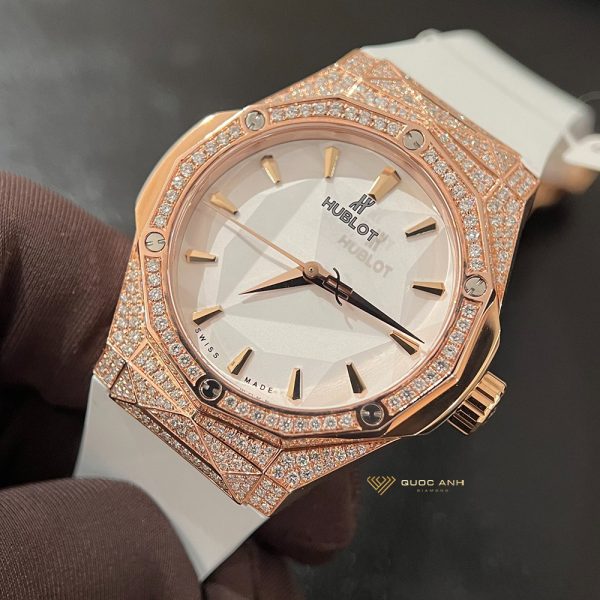 Đồng hồ Hublot Orlinski độ full kim cương vàng hồng