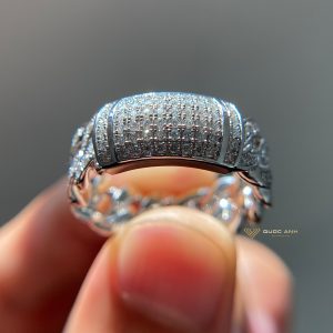 Nhẫn kim cương Cuban Ring đai cứng