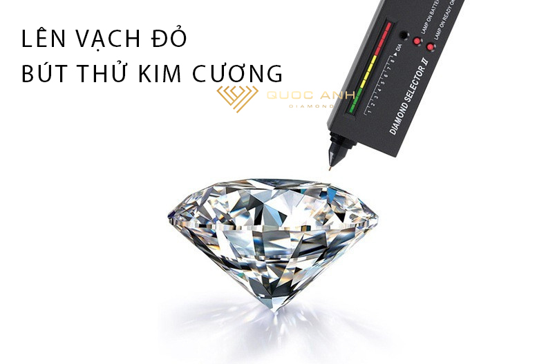 Bảng giá kim cương nhân tạo moissanite - Thử bút lên vạch đỏ