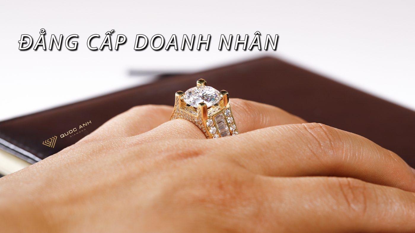 Nhẫn nam kim cương chủ 10ly dành cho doanh nhân