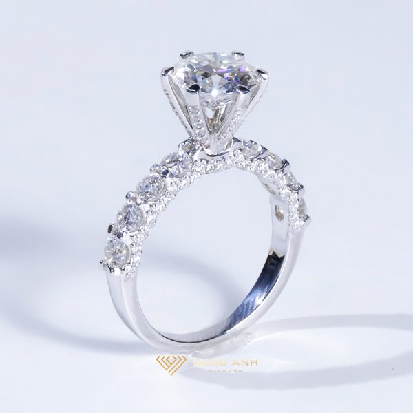 Nhẫn nữ thiết kế bạc S925 full xoàn moissanite DIVA-SRE079