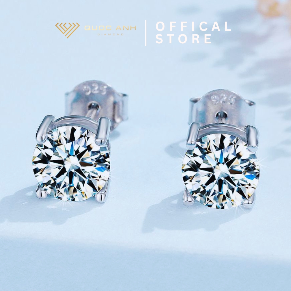 Bong-tai-kim-moissanite-4-chau-basic Bông tai bạc nữ kim moissanite 4 chấu basic