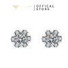 Bông tai bạc nữ kim moissanite Akaly