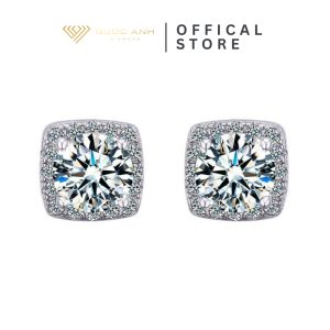 Bông tai bạc nữ kim moissanite Anna