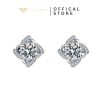 Bông tai bạc nữ kim moissanite Hana