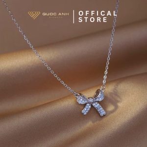 Dây chuyền bạc nữ hình nơ thanh lịch DIVAD0143