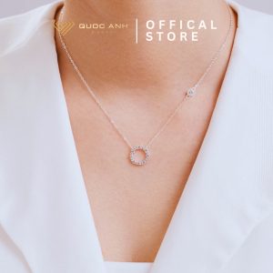 Dây chuyền bạc nữ hình tròn thanh lịch DIVAD0114
