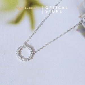 Dây chuyền bạc nữ hình tròn thanh lịch DIVAD0114