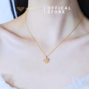 Dây chuyền bạc nữ Moon & Sun thanh lịch DIVAD0152