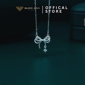 Dây chuyền bạc nữ thắt nơ xinh thanh lịch DIVAD0271