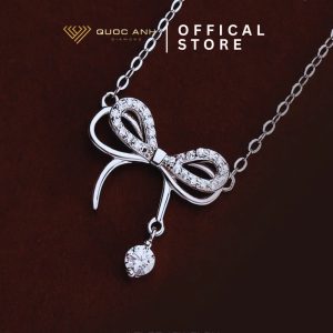 Dây chuyền bạc nữ thắt nơ xinh thanh lịch DIVAD0271