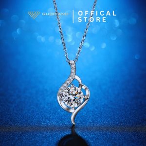 Dây chuyền bạc nữ moissanite Akumi