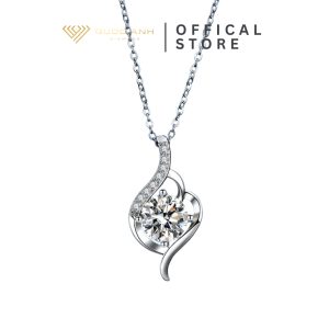 Dây chuyền bạc nữ moissanite Akumi
