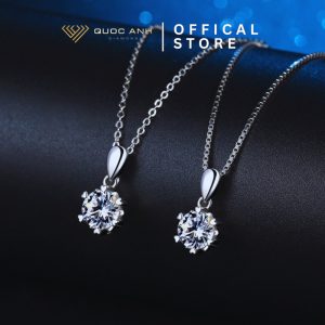 Dây chuyền bạc nữ moissanite Kathy