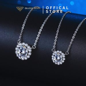 Dây chuyền bạc nữ moissanite Lina