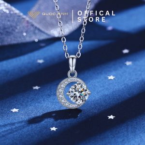 Dây chuyền bạc nữ moissanite Rhiana