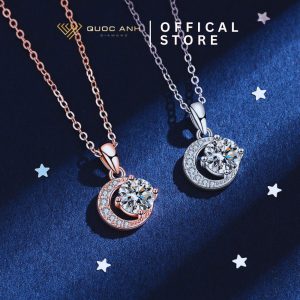 Dây chuyền bạc nữ moissanite Rhiana