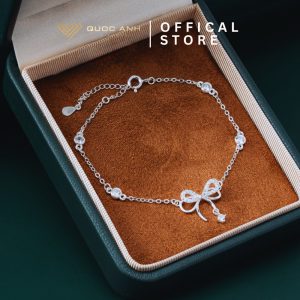 Lắc tay bạc nữ thắt nơ xinh thanh lịch DIVAT0214