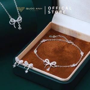 Lắc tay bạc nữ thắt nơ xinh thanh lịch DIVAT0214