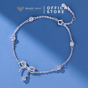Lắc tay bạc nữ thắt nơ xinh thanh lịch DIVAT0214