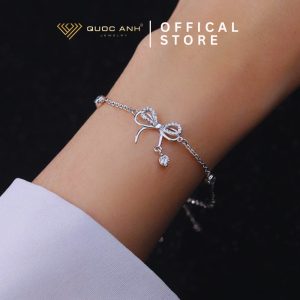Lắc tay bạc nữ thắt nơ xinh thanh lịch DIVAT0214